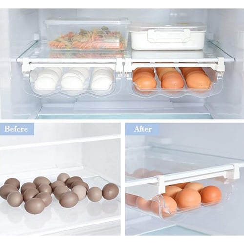 رف ثلاجة منظم للبيض (قابل للسحب)