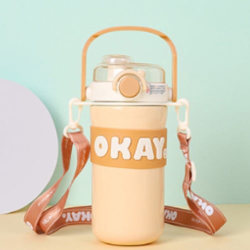 حافظة ماء Okay بعدة ألوان، مع هدية (حافظة موزة)