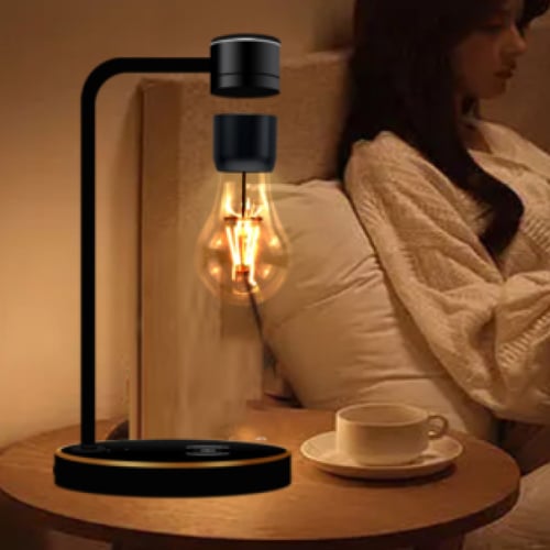 ضوء LED لاسلكي عائم مغناطيسي مع (شاحن لاسلكي)