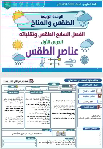 خطة معالجة الضعف في مادة العلوم الصف الثالث الابتد...