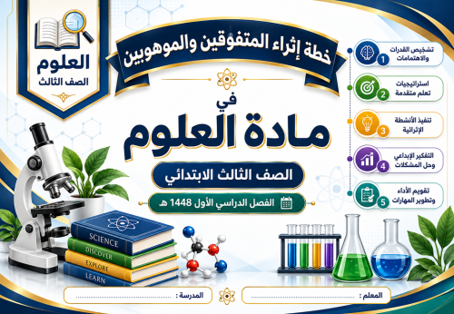خطة الاثراء و معالجة الضعف الصف الثالث