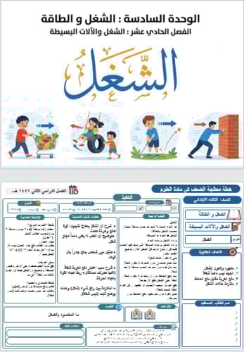 خطة معالجة الضعف في مادة العلوم الصف الثالث الابتد...