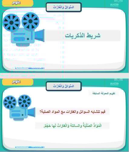 علوم الصف الثاني الفَصلُ التَّاسع: نَظْرَةٌ إِلَى...