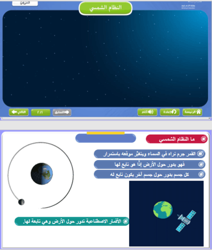 علوم رابع - النظام الشمسي والفضاء