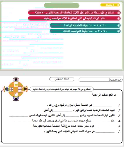 علوم خامس - العواصف و المناخ