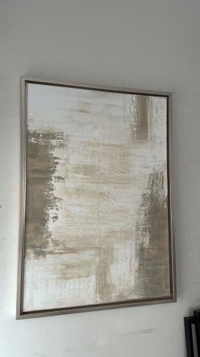 رسم لوحه كانفس مقاس 150*100 بااطار لون شامبين