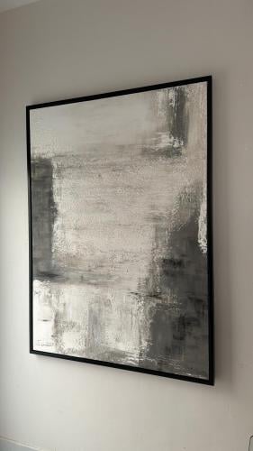 رسم لوحه كانفس بتاثير بارز مقاس 120*80 بااطار اسود