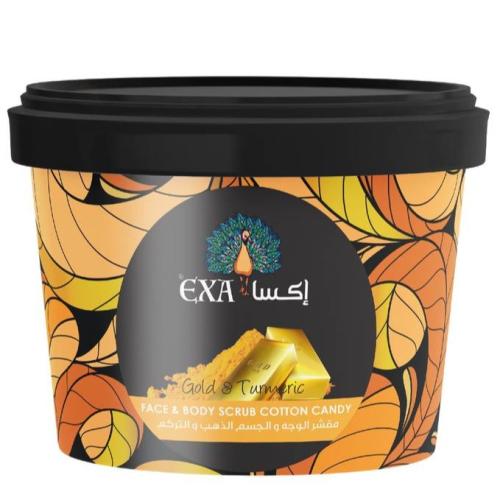 إكسا مقشر الجسم والوجه بالذهب والكركم - 400 جم