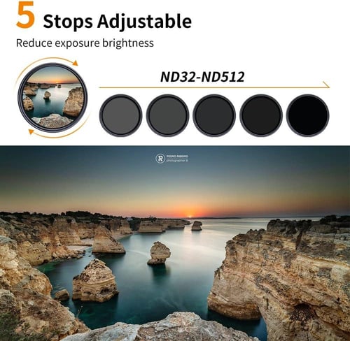 K&F Concept 77MM Nano-X Variable/Fader ND Filter,...