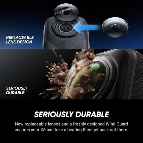 Insta360 X5 360 Action Camera Travel Bundle - Blac...