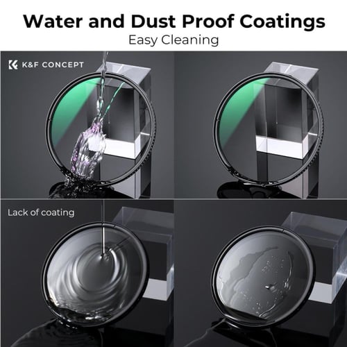 K&F Concept 62mm CPL Filter, True Color, HD, Water...