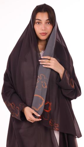طرحة مطبوعة بدرجات هادئة - كود #405