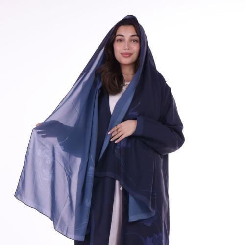 طرحة مطبوعة بإطلالة هادئة - كود #402