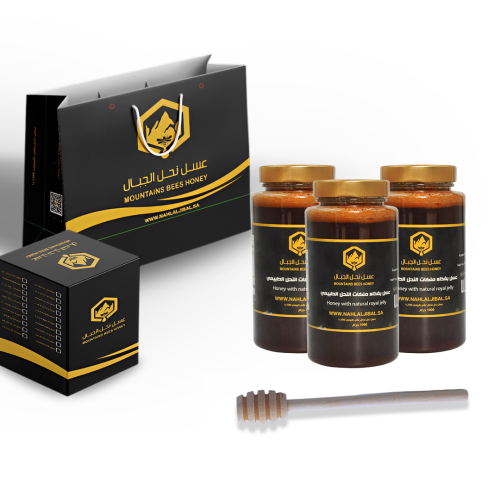 عسل سدر جبلي بغذاء ملكات النحل الطبيعي 3 كيلو