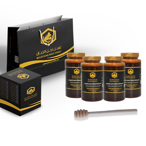 عسل سدر جبلي بغذاء ملكات النحل الطبيعي 4 كيلو