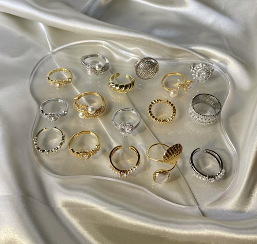 خاتم الصدف مزين لؤلؤ