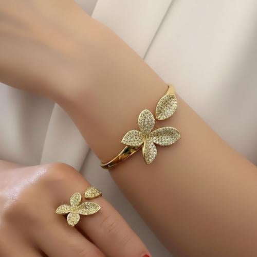 اسوارة وخاتم بتصميم زهري فاخر مستوحى من باسكوال مط...