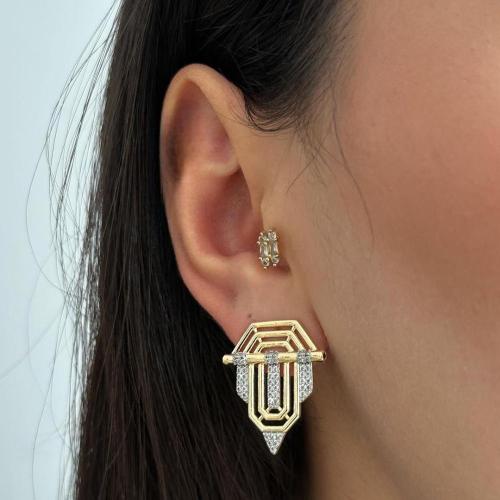 أقراط أذن Serenay مرصع بالألماس