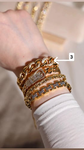 مجموعة من الأساور الفخمه إسوارة الحزام المطلية بال...