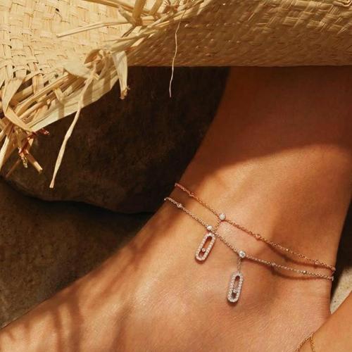 خلخال فضه عيار 925 مستوحى من ماركة