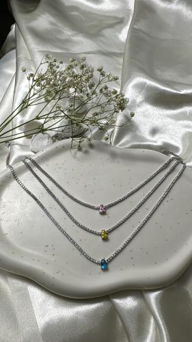 طقم ناعم تنس فضة عيار 925 .