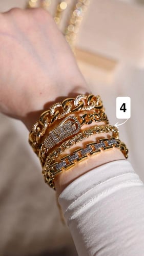 مجموعة من الأساور الفخمه إسوارة الحزام المطلية بال...