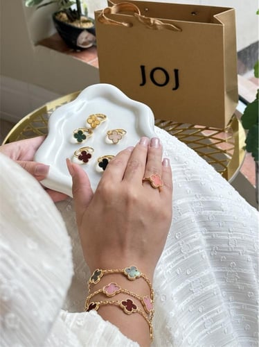 خواتم مستوحى من ماركة مطلية ذهب .