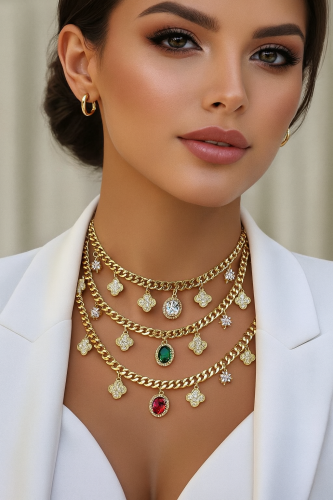 طقم الفرفشة مطلي ذهب جودة عالية اسوارة + سلسال