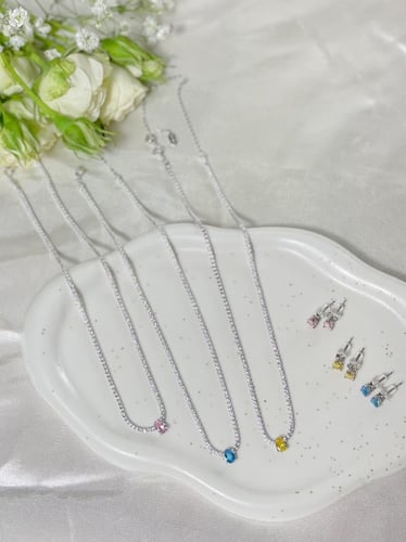 طقم ناعم تنس فضة عيار 925 .