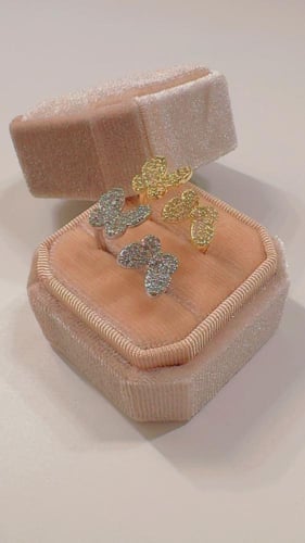 خاتم الفراشه مطلي ذهب