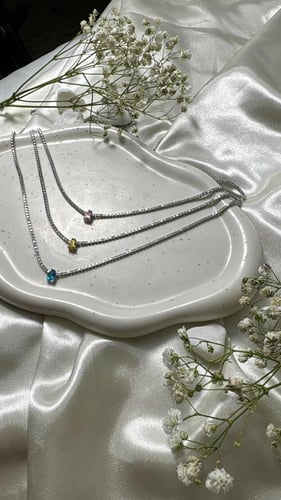 طقم ناعم تنس فضة عيار 925 .