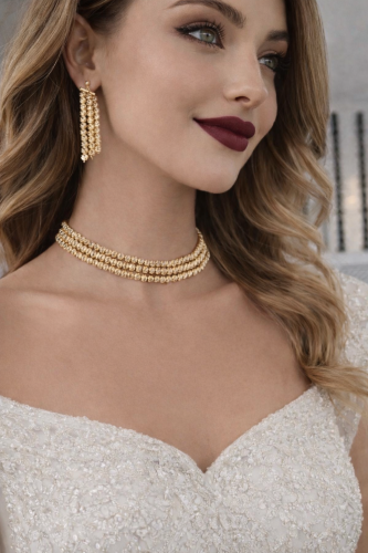 طقم دوريكا بديل الذهب – تصميم فاخر يضاهي الذهب الح...