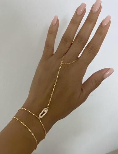 كف يد ميسيكا مطلي ذهب عيار ١٤