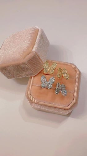 خاتم الفراشه مطلي ذهب