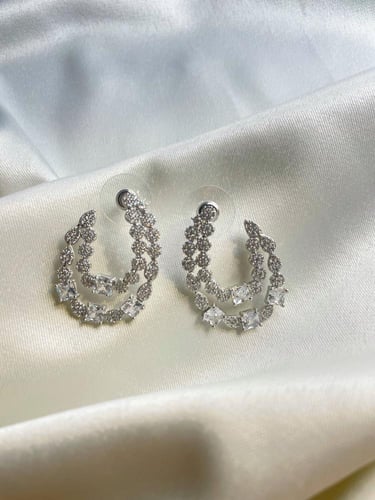 حلق زركون مطلي