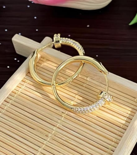 حلق المسمار المطلي بجودة عالية بماء الذهب