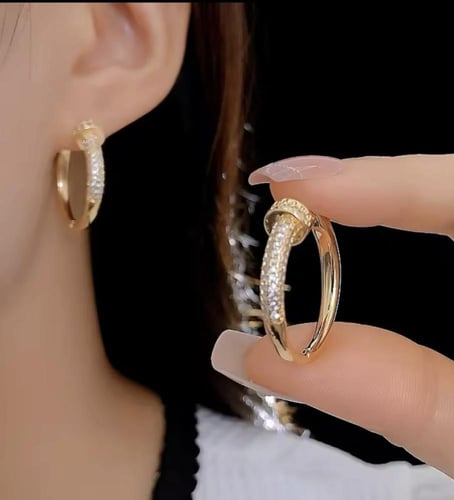 حلق المسمار المطلي بجودة عالية بماء الذهب