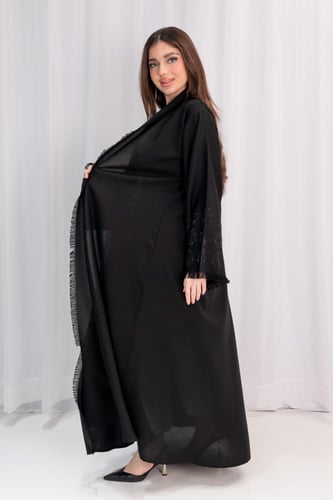 عباية كريب بفصوص على الاكمام