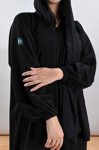 عباية ملكي سادة بكم مطاط