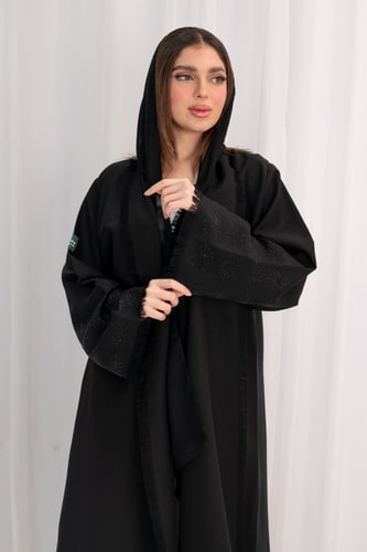 عباية كريب بفصوص على الاكمام