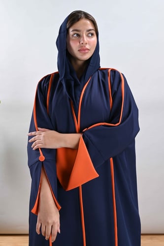 عباية كريب بتحديد برتقالي