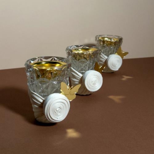 مبخرة زجاجية طويلة عدد 10