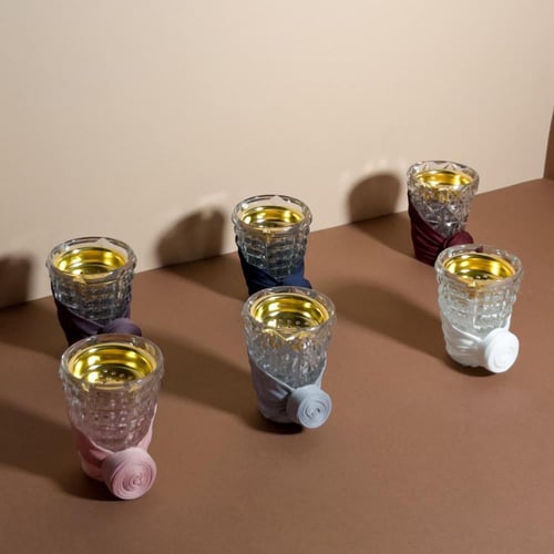 مبخرة زجاجية طويلة عدد 10