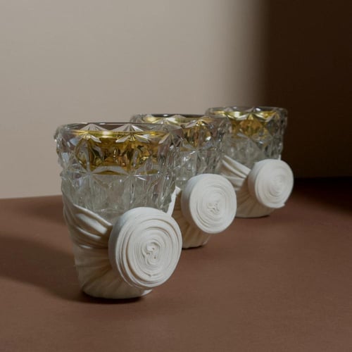 مبخرة زجاجية طويلة عدد 10