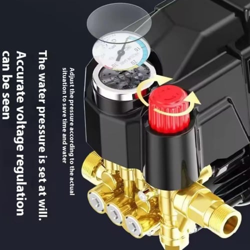 مضخة غسيل ضغط عالي بدينمو شفط وبلف تحكم بالبار