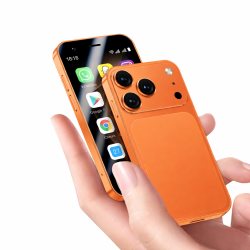 جوال صغير ميني شبيه الايفون 17 برو ماكس - برتقالي