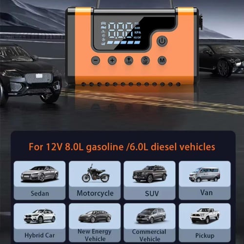 بطارية اشتراك سيارة متكامل 8 في 1 للطوارئ