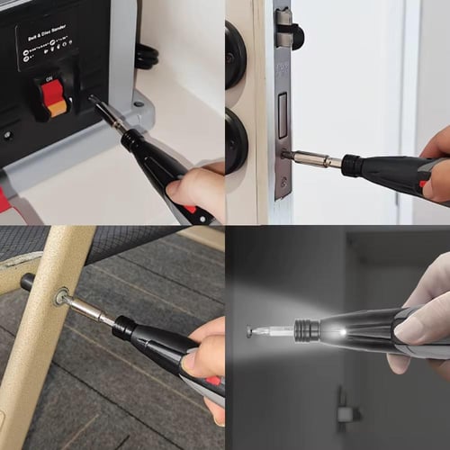 مفك براغي كهربائي لاسلكي بإضاءة LED