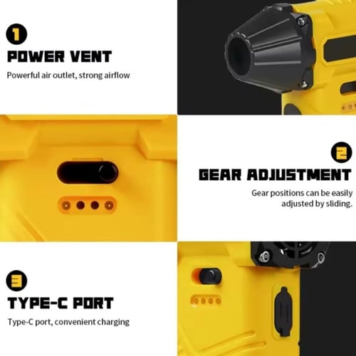 منفاخ هواء صغير تيربو شفط ونفخ بتحكم بالسرعة