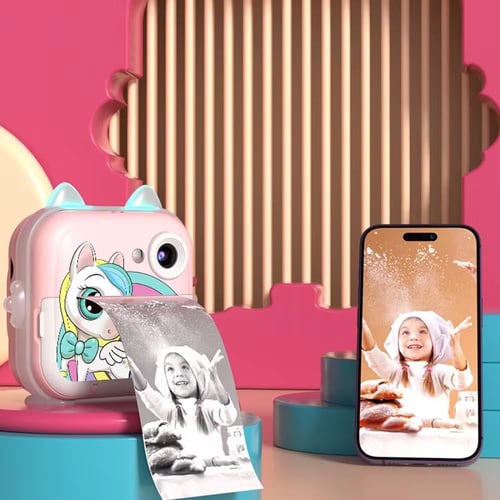 كاميرا للاطفال طباعة فورية حرارية بدون حبر وبميزات...